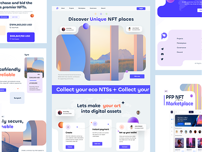 Sources of NFT Places Landing Page 3d blockchain coin crypto crypto landing page illustration landing metamask nft nft landing page page qclay sources web web site web3 website
