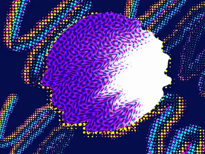 Halftone vibes design illustration