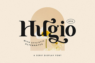 Hugio - Display Font advertising font branding font classy font display display font elegant font fashion font fonts lettering logo logo font magazine font minimalist font modern font sans serif font serif font stylish fonts typeface typography unique font