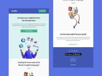 Email Template design figma icon illustration ui
