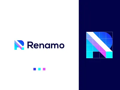 Modern R Grid Logo alphabet design brand identity branding business logo colorful logo design gradient logo grid logo illustration letter logo logo logo design modern lettering modern logo modern r logo professional r logo r grid logo r letter design r logo design r logo idea
