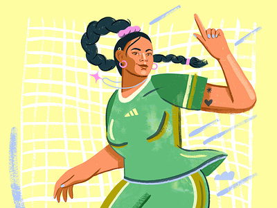 Women's Football character digital folioart football illustration sport woman