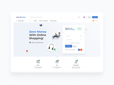 CRadar cashback cashback service interface webdesign