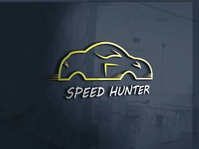 Minimalist Sports Car Logo for Racing Car Company 3d branding car flat illustrator minimal racer sports wall