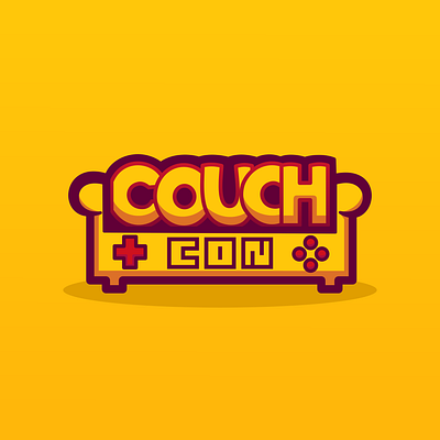 Logo Design for Couch Con branding cartoon couch design gaming graphic design logo logo design branding vector