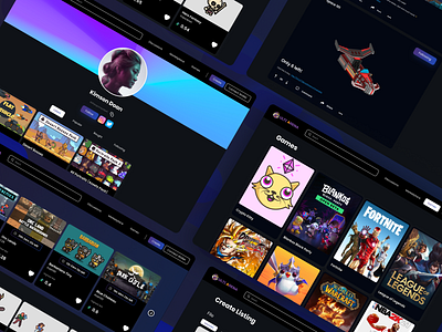Platform NFT Marketplace app dark darkmode design game gamedesign gaming platform ui ui ux uidesign ux uxdesign webdesign