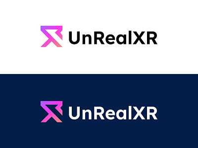 UnrealXR Logo branding design graphic design graphics logo vector