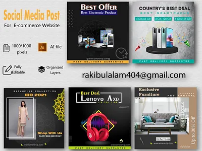 Social Media Post 2021 ad banner banner banner ad banner design banners branding design e commerce facebook flyer graphic design instagram promo promotional banner sale banner social media banner squre post design