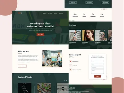 Branding Agency | Landing Page design ui web website
