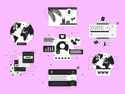 Templ — Illustration System 2d affiliate animation case study customer hosting illustration json kapustin location lottie outline pack server set support system technology