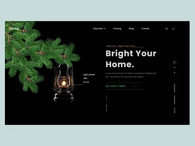 lamp landing page clean design ecommerc ecommerc shop graphic design lamp lamp product light lighting minimal modern shop online shop pendant shop web website