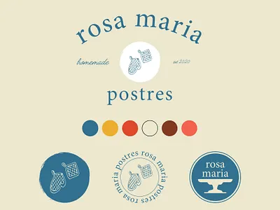 Rosy's Desserts branding design graphic design illustration logo typography vector