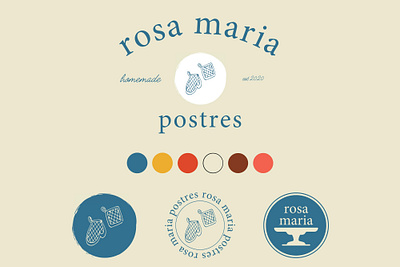 Rosy's Desserts branding design graphic design illustration logo typography vector