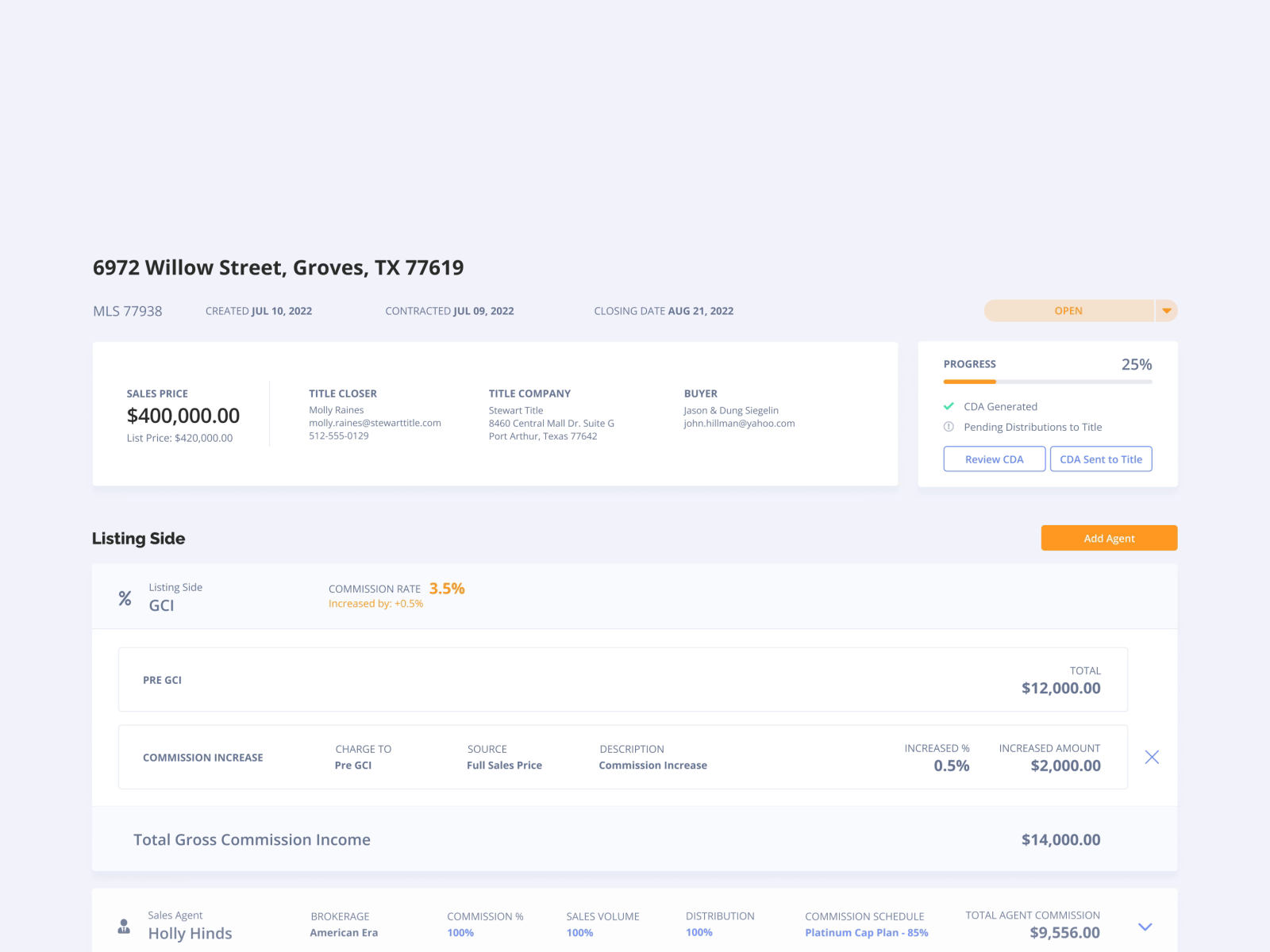 Real-time awareness of the transaction status