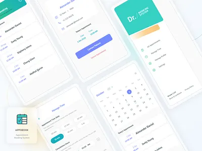 Appointment Booking App UI Design android app design ios app iphone application logo mobile app ui design user interface