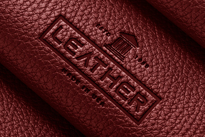 Leather Debossed Logo Mockup - V2 3d 3d text 3dmetal 80s animation branding design designposter graphic design illustration leather light logo logo text monogram motion graphics
