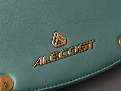 3D Metal Logo on Leather Mockup 3d 3d text 80s animation branding design designposter gold graphic design illustration light logo logo text metal mockup motion graphics ui