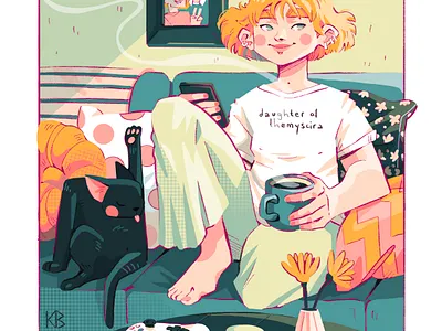 Morning routines design digital art digitalart drawing illustration painting procreate procreateapp