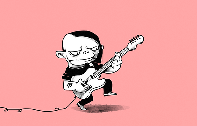 Rock'n'Troll! characters guitar illustration monochrome music rock troll