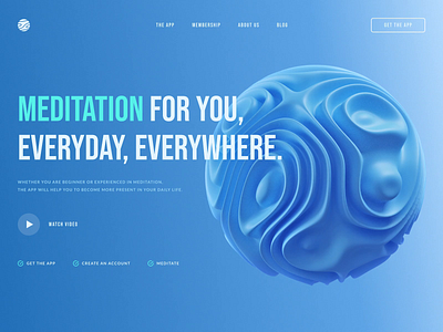 Meditation sphere 3d clean graphic design meditation motion graphics sphere ui ux