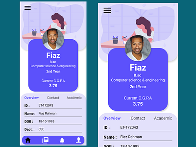 Student Account UI appui branding graphic design interface design mobile app ui mobileapp motion graphics prototype ui design uiux wireframe