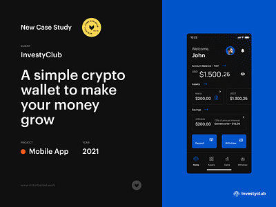 New Case Study – InvestyClub (Mobile App) casestudy crypto cryptoapp cryptowallet mobileapp portfolio ui