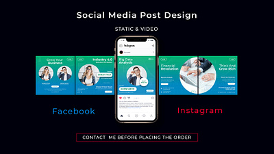 Social media posts design static or video 3d animation app branding design graphic design icon illustration logo mediapost motion graphics post design social social media social media post ui