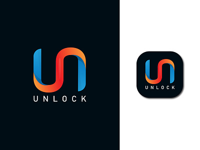 UNLOCK MODERN LOGO app app logo branding branding identity graphic design graphics design icon icon logo logo concept logo design logo folio logos modern modern logo n letter logo u letter logo un letter logo vector vector logo
