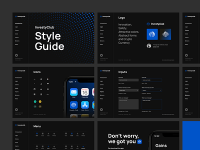 New Case Study – InvestyClub (Mobile App) colors crypto cryptowallet designsystem guide icons inputs styleguide ui
