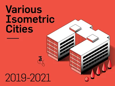 Various Isometric Cities 19-21 3d building city icon illustration infographic isometric map vector