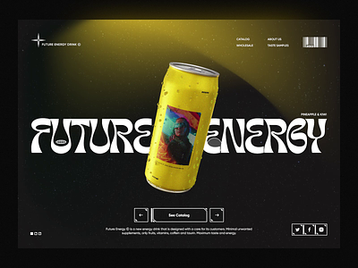 FutureEnergy - Energy drink website 3d animation cyberpunk design energy drink glitch product design retrofuturism ui