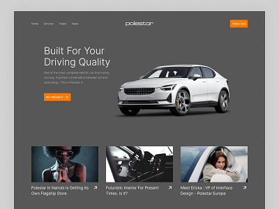 Electric Car Website Design car dealer electric electric car polestar tesla web design website