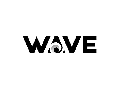 WAVE badge beach brand branding design icon logo logo design logotype mark negative space ocean simple sunrise sunset type water wave