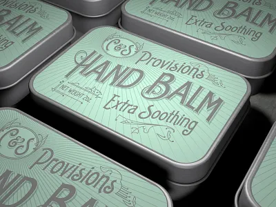 C & S Provisions Hand Balm art director orange county branding graphic designer jamie stark package design package designer typography