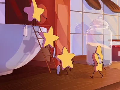 Flakes 2d 2dart art background character flakes flat graphic design illustration jam kitchen stars vector