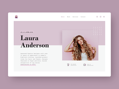 Landing Page - Fashion Blog app design blog ui fashion home page home screen homepage design hulu login netflix pesrsonal blog sign in sign up signin ui ux web design webpage website