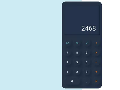 Calculator - Daily UI 004 004 calculator daily ui dailyui dailyui004 design neumorphism ui wip