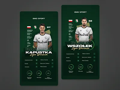 Stats for BMG sport football stats ui ux