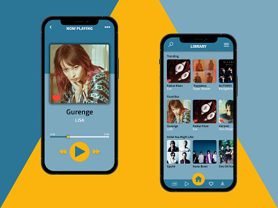 Day 08 - Music Player design flat mobile ui