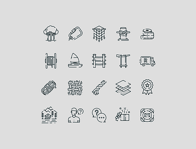 Rope.com Icon Set climbing collection custom iconography icons illustration outdoors rope