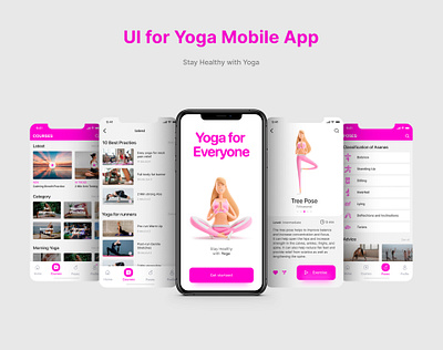 Yoga Mobile App app design ui ux