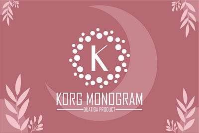 Korg Monogram branding decorative design display font logo monogram