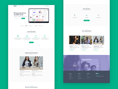 Bulkit podcast landing page branding bulma design illustration landing landing page modern ui web design webdesign