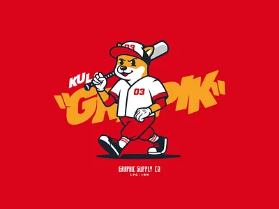 Shiba Inu pitcher character design baseball branding cartoon character design dog dribbble illustration logo mascot shibainu typography vector
