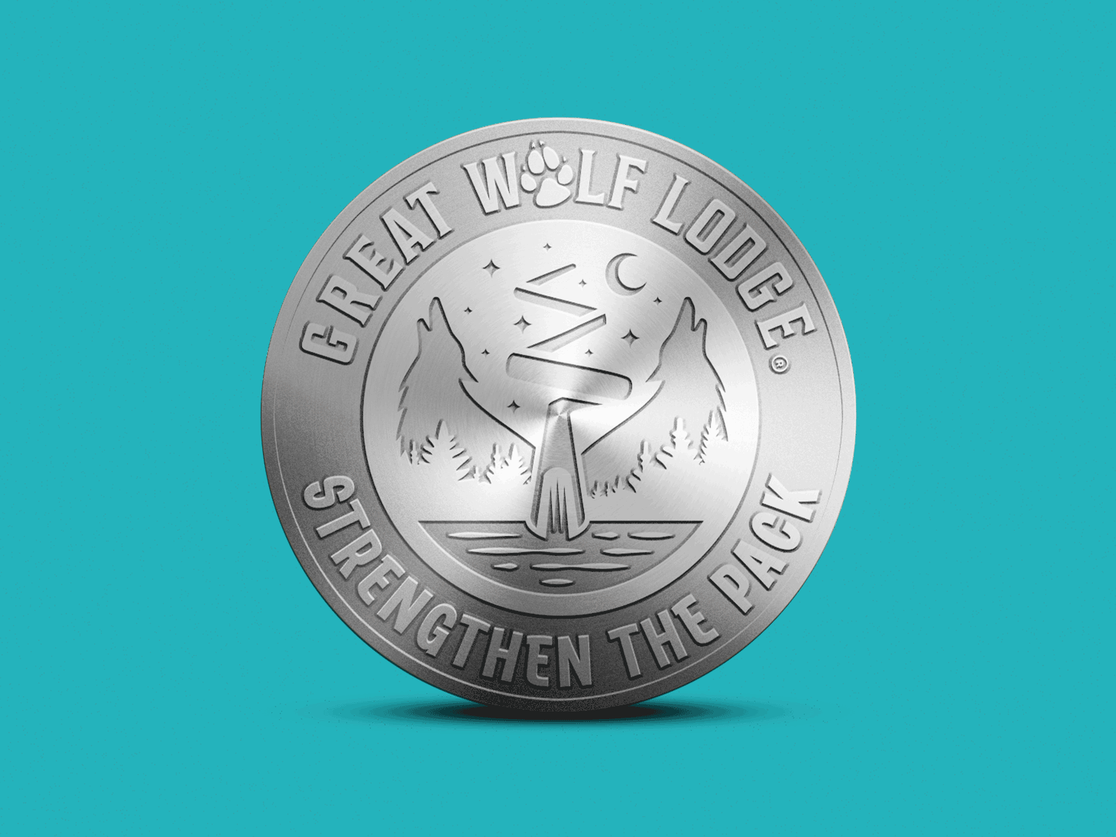 Great Wolf Lodge Coin badge badgedesign brand branding coin crest illustration logo token