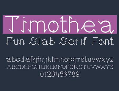 Timothea character font letter sansserif serif type word