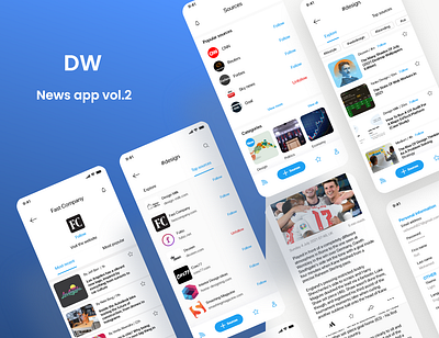 Daily world news app Vol.2 app design ui ux