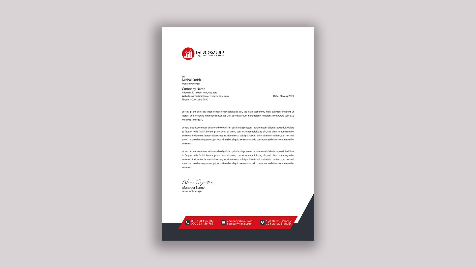 letterhead design branding creative design graphic design illustration minimal professional