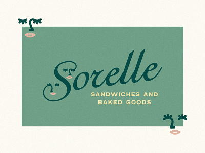 Sorelle Branding arizona baked goods brand identity branding cookies deli faces italian logo market primary logo sandwiches script sisters sorelle wordmark