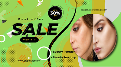 Banner for graphicxer banner beauty retouching color correction design graphic design image editing